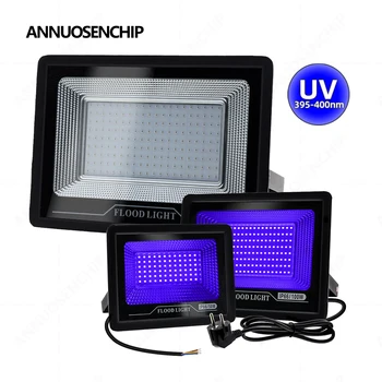 IP66 LED UV-Прожектор 150 w 100 W 50 W Ac 220 В Лампа за Парти на Хелоуин, Светещи в тъмното DJ Дискотечный С Флуоресцентно Плакат