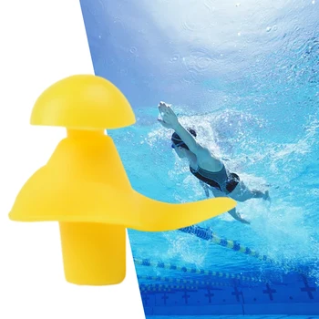 1 чифт -Непромокаеми -Берушей Водни спортове, Плуване, Гмуркане За Възрастни Водоустойчива Защита уши Силиконови Преносими тапи за уши