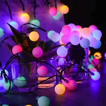 Led гирлянди с топки, гирлянда от приказни гирлянди, Водоустойчив градинска лампа, Коледни празнични светлини за сватбени партита, декорации USB/се Захранва от батерия
