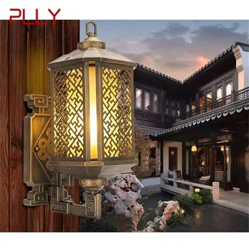 Класически Външни стенни лампи в Ретро стил, бронзови led аплици, Водоустойчива IP65, Декоративни растения За дома, Вилата на верандата