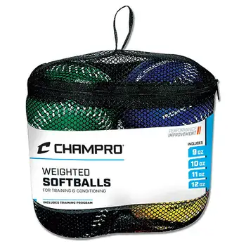 Champro Softball.com 12-инчов е светло претеглят тренировъчен комплект за софтбол (4 опаковки)