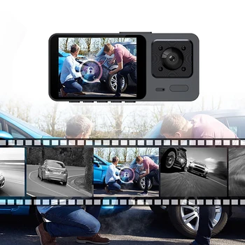 Вътрешна камера видеорегистратора автомобил, 3-канален Видеорекордер, Широкоъгълен Видео с висока резолюция за актуализиране на автомобили, Авточасти
