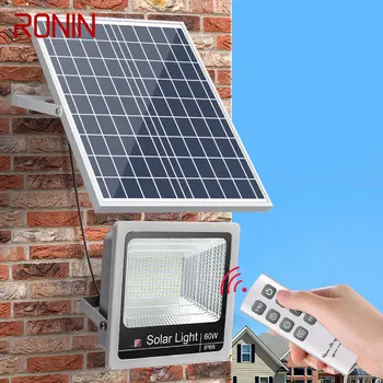 Улично осветително RONIN със слънчеви прожектором с дистанционно управление, Водоустойчива IP65 led външен лампа За градина, тераси.