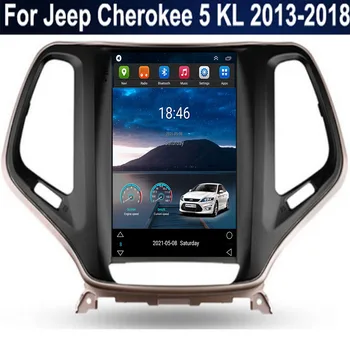 5G LTE Android 12 За Jeep Cherokee 5 КЛ 2013-2018 Tesla Вид на Мултимедийни Стерео Кола DVD плейър GPS Навигация Радио