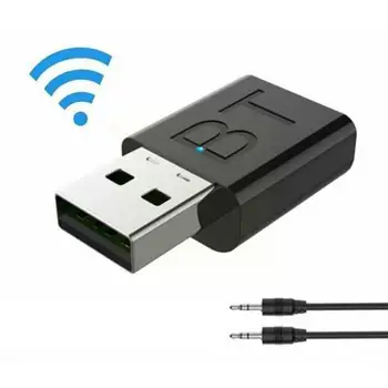 Нов аудиоприемник-предавател USB Bluetooth версия 5.0, автомобилен комплект кабели AUX, Bluetooth предавател за телевизор, КОМПЮТЪР, безжичен адаптер Y1C0