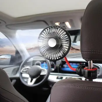 Преносим авто вентилатор с Въртене на 360 градуса, Автоматично Гъвкав вентилатор за охлаждане, USB-вентилатори за циркулация на въздуха, охладител за таблото на камиона RV