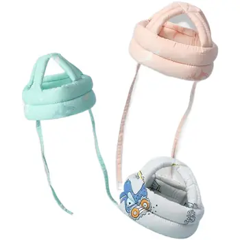 Мек творчески каска от сблъсъци, детска шапчица, регулируемо защитно защита на главата на бебето, шапка за деца, подобно на гъба шапка за момичета и момчета
