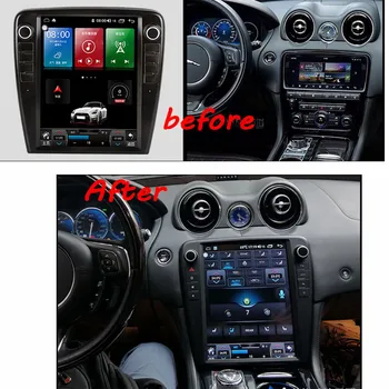 Авто Радио приемник с екран на Android Tesla, Стерео Мултимедиен плеър За Jaguar XJ XJL 2010-2018 Carplay Android Auto 4G WIFI 8G + 128G