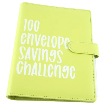 100% Обвързващи материал, обвързващи материал за спестяване, бюджет обвързващи материал, лесен и интересен начин да се спестят пари (зелен) Трайно