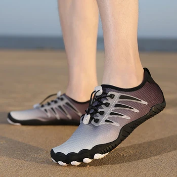 Обувки на бос За мъже и жени, Водни спортове, Плаж на открито, двойка Аква-обувки За плуване, Бързосъхнеща, Спортни обувки за бягане във фитнеса