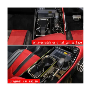 Колата Ярко-черно Централен Пулт за превключване на предавките Стикер на панела, Промяна на интериора, за LEXUS NX260 NX350H 2022 + RHD