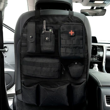 Органайзер за задната седалка на колата, тактически аксесоари, Армейски калъф, съвместим с MOLLE, многопластова чанта, Военен калъф за съхранение на открито, за лов