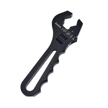 AN3-AN16 регулируем гаечен ключ за маркуч, V-Образен регулируем гаечен ключ, Ключ за монтиране на маркуча, черен