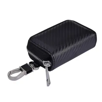 Защитна чанта за ключодържател с цип от изкуствена кожа, чанта за ключове, принудителна Rfid-сигнал, анти-кражба на чанта, калъф за защита от взлом, Блокиращите