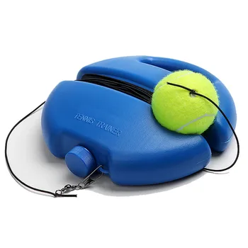 Тренажор за тенис, сверхпрочная основа с еластична веревочным топката, за тренировки на открито, устройството за самостоятелно спарринга с отскок за любителите на тениса